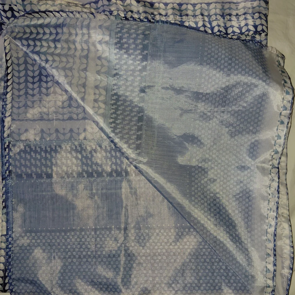 New Mainstay New Blue and White Shower Curtin 72x72